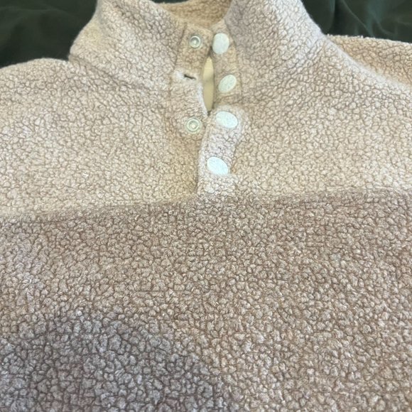 Outdoor Voices MegaFleece Snap Up Oatmeal - Mens Small fits Womens Medium-Large - Picture 4 of 7